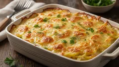 Überbackene Kartoffeln mit Sahne und Käse: ein Geschmack, den man so schnell nicht vergisst