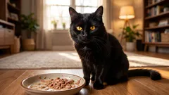 Warum frisst die Katze nur die Soße und lässt die Stücke liegen?