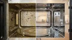 Ich habe ein feuchtes Tuch in die Mikrowelle gelegt – und der Schmutz war innerhalb von 3 Minuten von selbst verschwunden